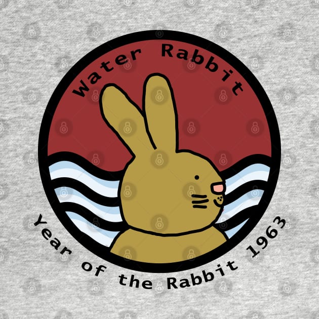 Cute Year of the Rabbit 1963 Water by ellenhenryart